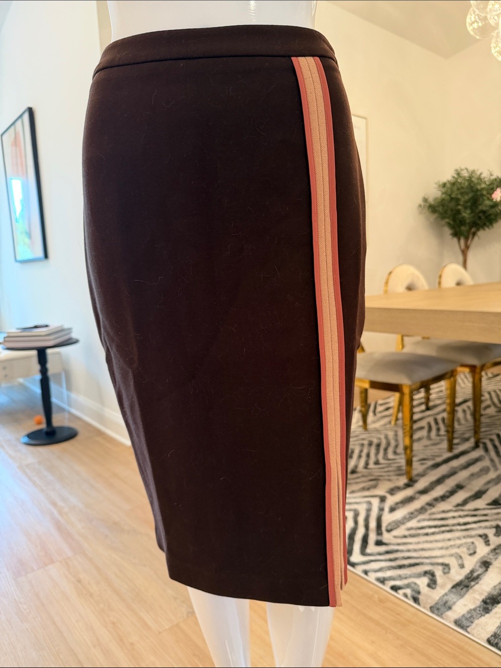 GILI   Chocolate Brown Pencil Skirt